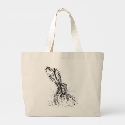 Waarschuwingshaas Grote Tote Bag (Achterkant)