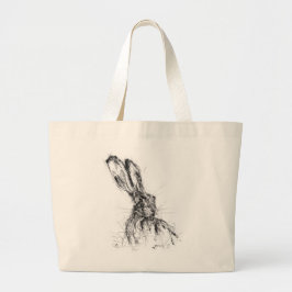 Waarschuwingshaas Grote Tote Bag