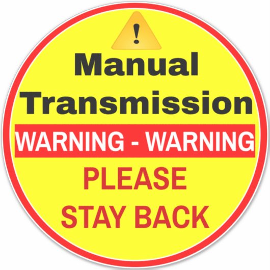 Waarschuwingshandboek Handgeschakelde Transmissie Sticker (Voorkant)