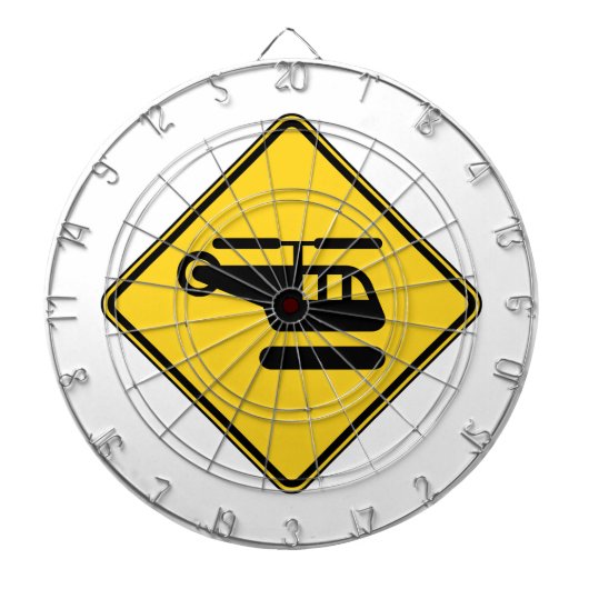 Waarschuwingshefschroefbordje Dartbord (Voorkant)