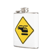 Waarschuwingshefschroefbordje Heupfles (Links)