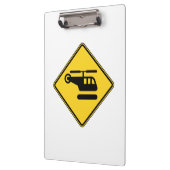 Waarschuwingshefschroefbordje Klembord (Links)