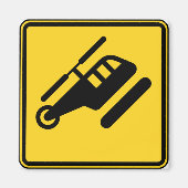 Waarschuwingshefschroefbordje Magneet (Voorkant)