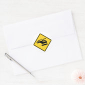 Waarschuwingshefschroefbordje Ronde Sticker (Envelop)
