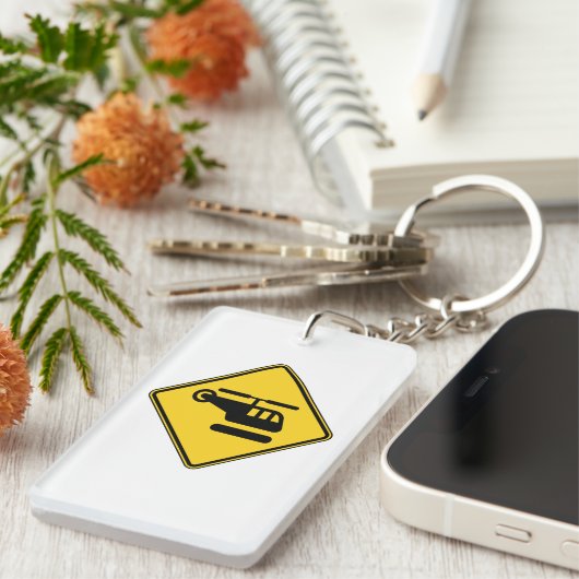 Waarschuwingshefschroefbordje Sleutelhanger (Voorkant Rechts)