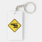 Waarschuwingshefschroefbordje Sleutelhanger (achterkant)