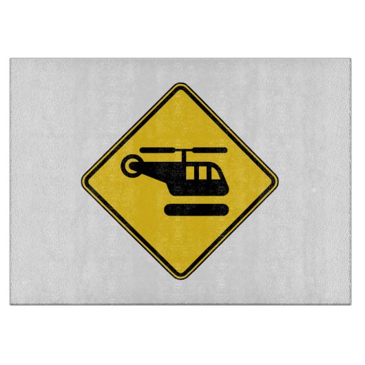 Waarschuwingshefschroefbordje Snijplank (Voorkant)