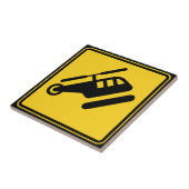 Waarschuwingshefschroefbordje Tegeltje (Zijkant)