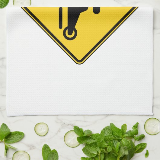 Waarschuwingshefschroefbordje Theedoek (Gevouwen)