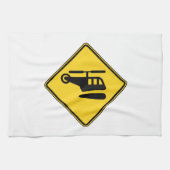 Waarschuwingshefschroefbordje Theedoek (Horizontaal)