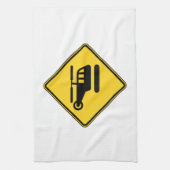 Waarschuwingshefschroefbordje Theedoek (Verticaal)