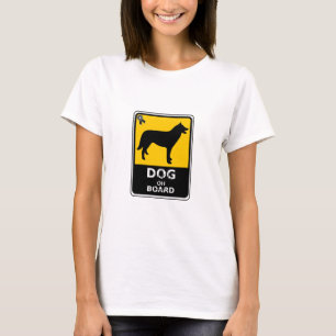 Waarschuwingshond aan boord, houd de hond veilig, t-shirt