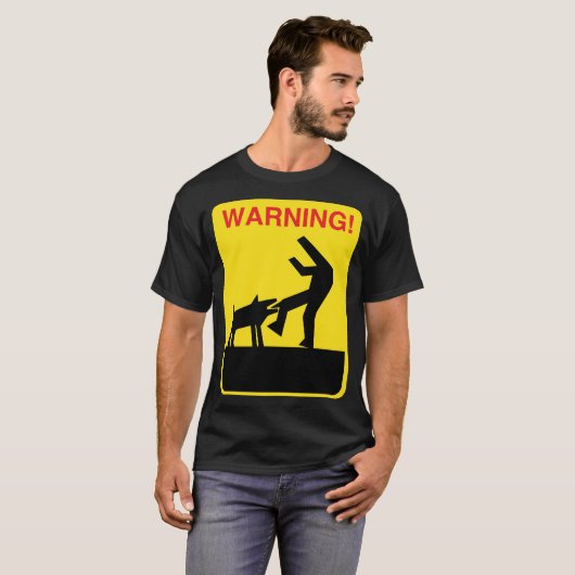 waarschuwingshond t-shirt (Voorkant volledig)