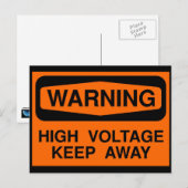 waarschuwingshoogspanning briefkaart (Voorkant / Achterkant)