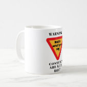 Waarschuwingsinhoud warm koffiemok (Voorkant links)