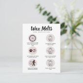 Waarschuwingsinstructies voor Wax Melts Zorgkaart  Bedankkaart (Staand voorkant)
