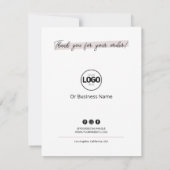 Waarschuwingsinstructies voor Wax Melts Zorgkaart  Bedankkaart (Achterkant)