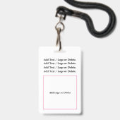 Waarschuwingskaart voor kanker - Zie Terug Badge (Back with Lanyard)