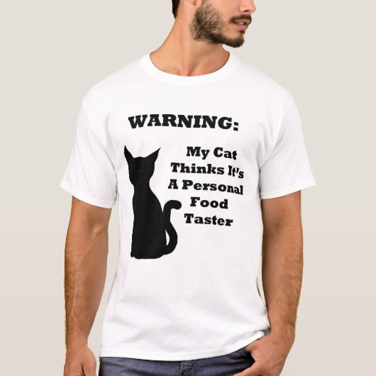 Waarschuwingskat T-shirt (Voorkant)