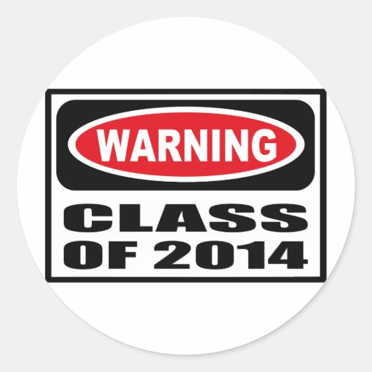 Waarschuwingsklasse van 2014 Sticker (Voorkant)