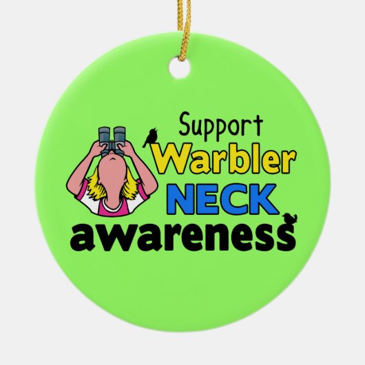 Waarschuwingskniekwaakzaamheid ondersteunen keramisch ornament (Voorkant)