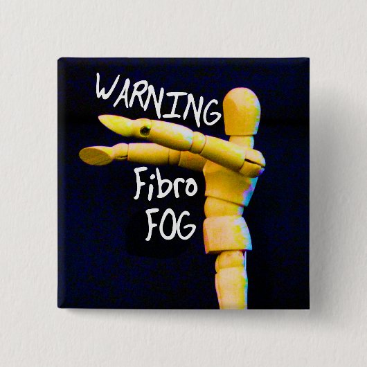 Waarschuwingsknop Fibro Fog/badge/pin Vierkante Button 5,1 Cm (Voorkant)