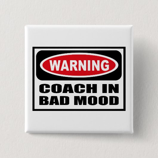 WAARSCHUWINGSKOELEN IN BAD MOOD Button (Voorkant)