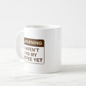 Waarschuwingskoffie Koffiemok (Voorkant links)