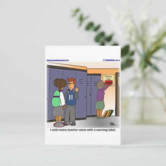 Waarschuwingslabel Briefkaart (Staand voorkant)