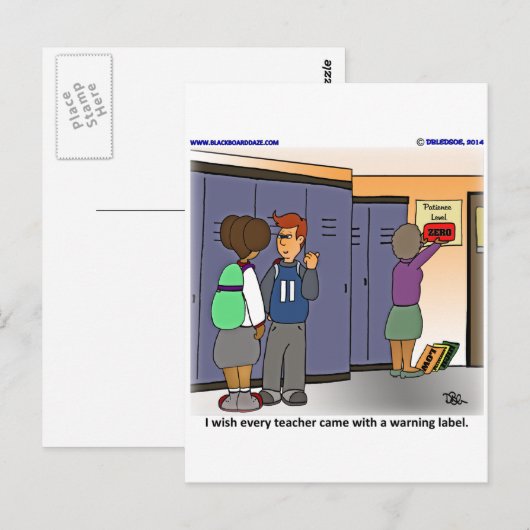 Waarschuwingslabel Briefkaart (Voorkant / Achterkant)