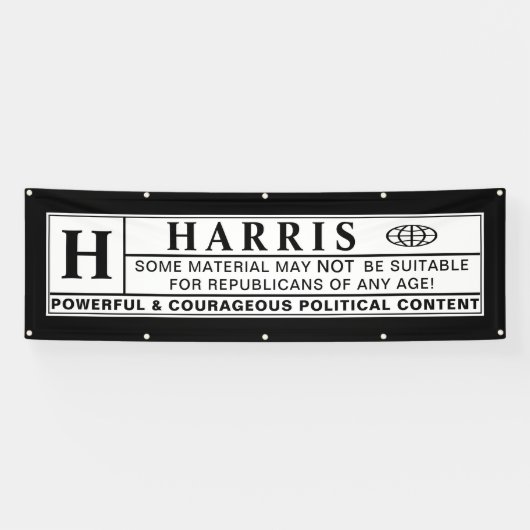 waarschuwingslabel harris spandoek (Horizontaal)