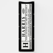 waarschuwingslabel harris spandoek (Verticaal)