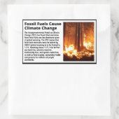 Waarschuwingslabel klimaatverandering rechthoekige sticker (Tas)