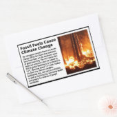 Waarschuwingslabel klimaatverandering rechthoekige sticker (Envelop)