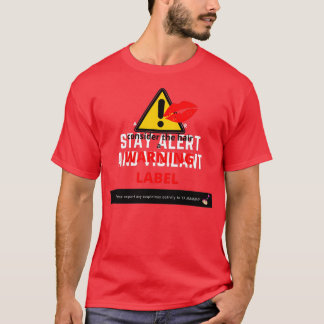 waarschuwingslabel t-shirt