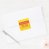 Waarschuwingslabel Vierkante Sticker (Envelop)