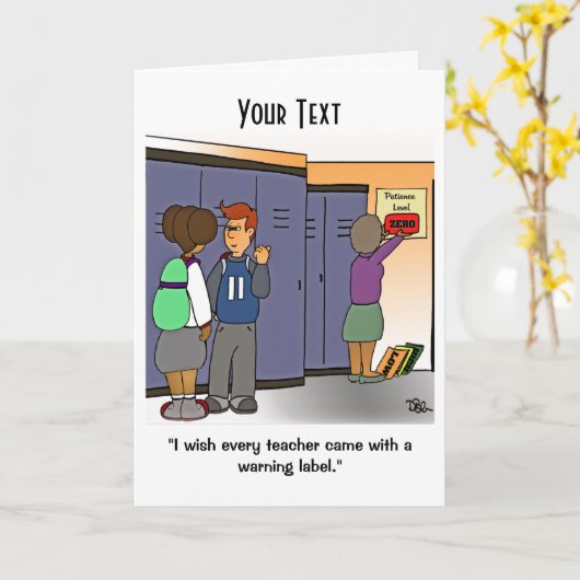 Waarschuwingslabel voor docent kaart (Gele Bloem)