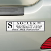 waarschuwingslabel voor voetbal bumpersticker (Op auto)