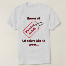 Waarschuwingslabels verwijderen en Natuur LT laten T-shirt