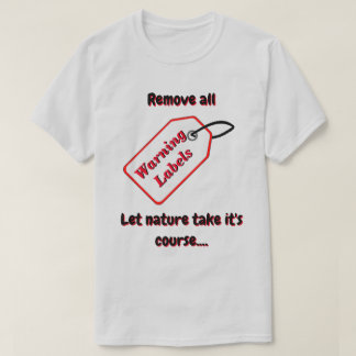 Waarschuwingslabels verwijderen en Natuur LT laten T-shirt