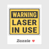 Waarschuwingslaser in gebruik sticker (Vel)