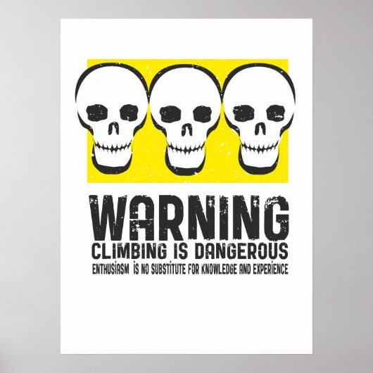 WAARSCHUWINGSMERKEN is gevaarlijk Poster (Voorkant)