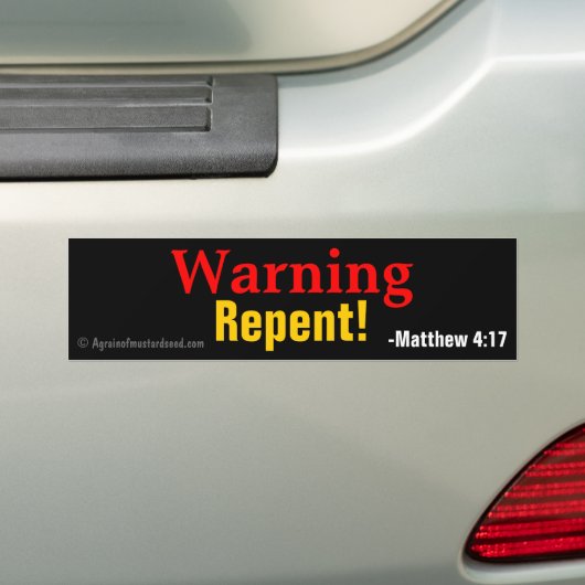 WAARSCHUWINGSMIDDEL BUMPERSTICKER (Op auto)