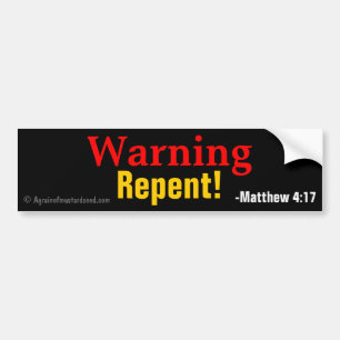 WAARSCHUWINGSMIDDEL BUMPERSTICKER
