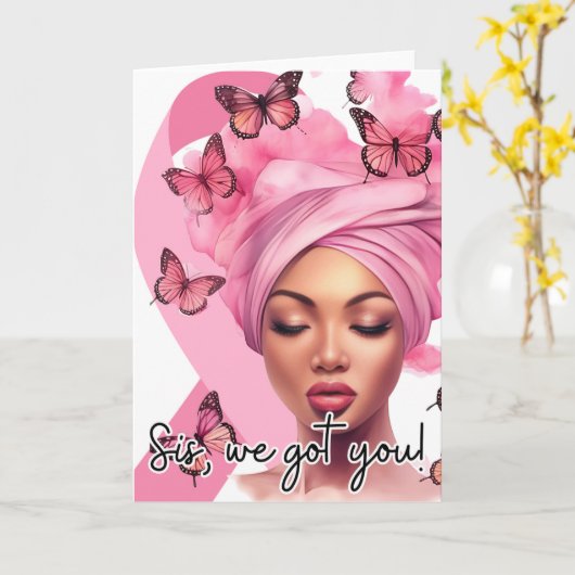 Waarschuwingsnotitie voor borstkanker Kaart (Gele Bloem)