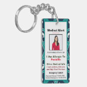 Waarschuwingsnummer medische allergie Contact opne Sleutelhanger (Voorkant Links)