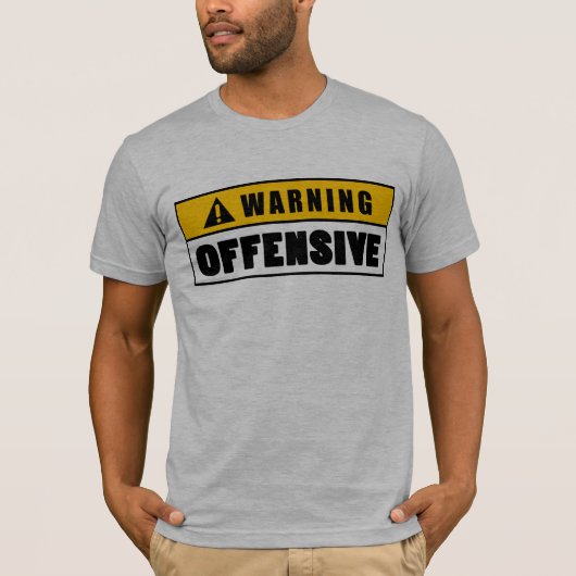Waarschuwingsoffensieve vergrendeling t-shirt (Voorkant)