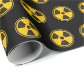 Waarschuwingspatroon voor radioactiviteit cadeaupapier (Rol Hoek)