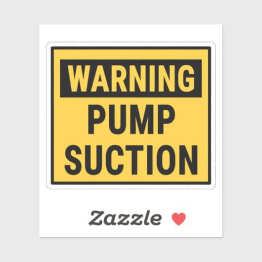 waarschuwingspompzuiging sticker (Vel)