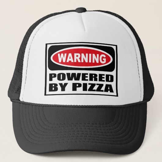 WaarschuwingsPOWERK VAN PIZZA-Pet Trucker Pet (Voorkant)